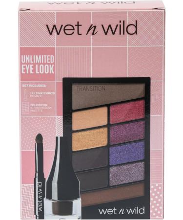 Wet n Wild Ultimate Eye Look Set Make-up Set with Long-Lasting Brow Pomade & Color Icon 10 Pan Shadow Palette Creamy Pomade and High-Pigmented Eyeshadow for Intense Blendable Looks Ultimate Eye Look - V.1