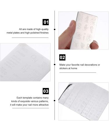 6th Nail Transmission Template & Dance Plate - Stainless Steel Nail Art Design Kit DIY Stencils Scraper & Stamper for Beautiful Manicures - Buy Online on GoSupps.com