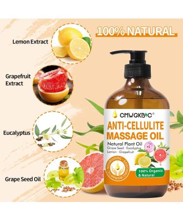 Anti Cellulite Massage Oil - Skin Tightening & Firming Treatment for Thighs & Butt | Moisturizing Body Oil for Cellulite Removal - Buy Online on GoSupps.com
