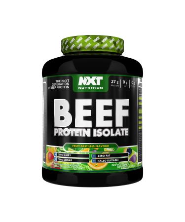 NXT Nutrition Beef Protein Isolate Powder - Protein Powder High in Natural Amino Acids - Paleo Keto Friendly - Dairy and Gluten Free | 1.8kg (Limited Edition: Fruit Pastilles) - Buy Online on GoSupps.com