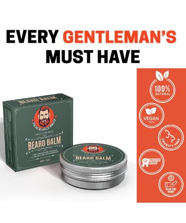 Beard Balm for Men - Sandalwood 2oz | Natural & Organic Leave-in Conditioner for Styling Strengthening & Softening Beards - Buy Online on GoSupps.com