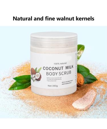 Exfoliating Body Scrub Cream - Coconut Moisturizing Skin Care | 350g Hydrating & Refreshing Scrub for Deep Cleansing - Buy Online on GoSupps.com