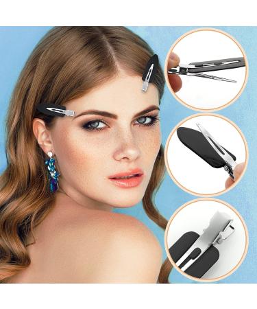 2 Black No Bend Hair Clips | Duck Bill Clips for Styling | No Crease Bangs Hair Clips for Women and Girls - Buy Online on GoSupps.com