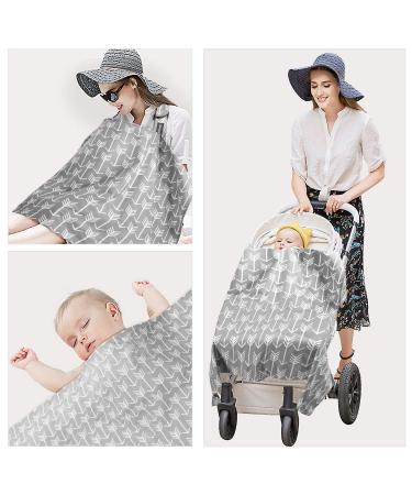 Yoofoss Silent Scarf & Cotton Shut-Up Apron - Multi-Purpose Breastfeeding Cover Privacy Screen & Nut Cover Cloth (100x65 cm Gray) - International Shipping Available - Buy Online on GoSupps.com