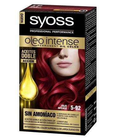Syoss SYOSS Permanent Hair Color - 3 units - Ammonia-free Shade 5.92 Intense Red