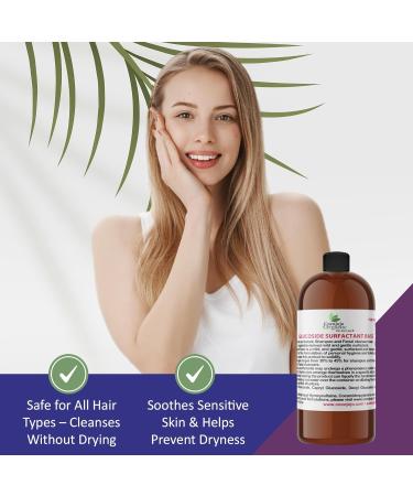 Glucoside Surfactant Base - Plant Derived All in One Natural Gentle Mild Rich Foaming Cleanser - Lauryl Decyl Coco Capryl Caprylyl Cosmetic Liquid Hand Soap Body Wash - 32 oz 32 Fl Oz (Pack of 1) - Buy Online on GoSupps.com