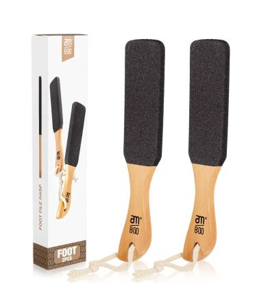Pumice Stone Foot File, 2 Pack Callus Remover for Feet with Wooden Handle, Pedicure Foot Scrubber to Remove Dead Skin, Dry, Rough, Corns Skin Scraper - Buy Online on GoSupps.com