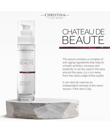 Christina Chateau de Beaute Absolute Perfect Serum | Retinol & Hyaluronic Acid | Anti-Aging Moisturizing Serum for All Skin Types | 30ml - Buy Online on GoSupps.com