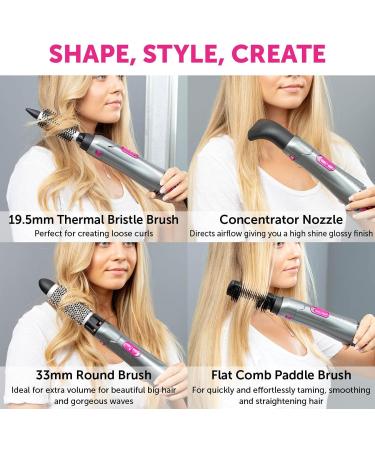 Carmen C81071 Neon 4-in-1 Hot Air Styler | Keratin Protech | 1000W | Graphite & Pink - Buy Online on GoSupps.com