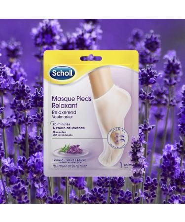 Scholl Foot Mask with Lavender - Nourishing & Relaxing Foot Cream - Expert Care for Healthy Feet - 1 Pair - Shop Internationally - Buy Online on GoSupps.com
