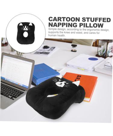 GLEAVI Office Sleeping Pillow | Ergonomic Desk Cushion & Travel Plush Toy | 30x24cm Black Pillow for Comfort & Support - Buy Online on GoSupps.com