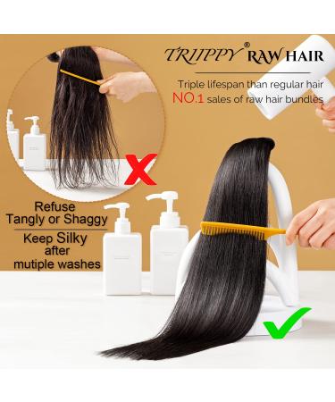 TRIIPPY Premium Cambodian Raw Hair Bundles 16 18 20 Inch - Triple Lifespan, Silky Bone Straight, No.1 Bestseller - Buy Online on GoSupps.com