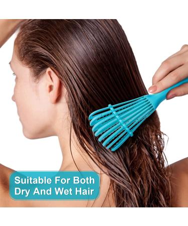 Beature Detangling Brush 2Pcs - Curly Hair Detangler for Women and Kids - Ideal for 3a to 4c Hair Types - Great for Thick Wet Hair - Blue (Pack of 2) - Buy Online on GoSupps.com