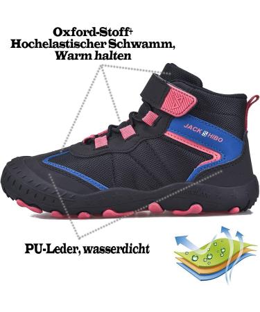 Buy SUYSTEX Children's Hiking Shoes | Quick Release | Boys & Girls | EU Sizes 24-35 | Black & Pink - Buy Online on GoSupps.com