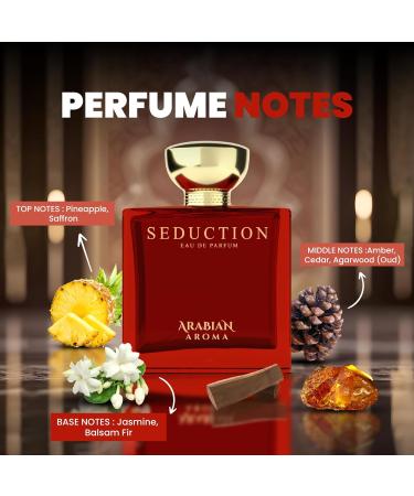 Arabian Aroma Seduction Perfume For Men Ultimate Compliment Getter Perfume For Him Unique & Seductive Fragrance Liquid Eau De Perfume 100ml - Buy Online on GoSupps.com
