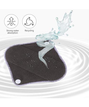 Heallily Ladies 5pcs Charcoal Menstruation Pads - Sanita Panty Liners for Regular to Heavy Flow | Eco-Friendly Cloth Pads - Buy Online on GoSupps.com