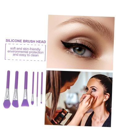 FRCOLOR 12 Pcs Silicone Makeup Brush Set - Body Lotion & Acid Applicator - Purple Cosmetic Accessories for Women - Buy Online on GoSupps.com