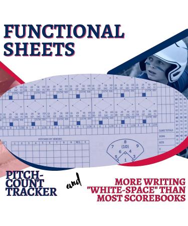 Covey Baseball Softball Scorebook - 50 Games Side by Side Format | Score Keeping Book for Coaches & Announcers - Buy Online on GoSupps.com