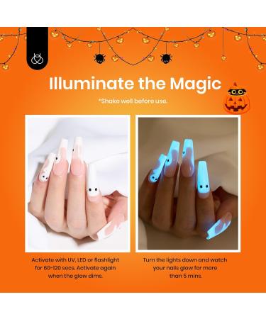 Beetles Glow in the Dark Gel Nail Polish - Luminous Blue Halloween Nail Art Soak Off UV/LED 7ml Perfect Gift for Women - Buy Online on GoSupps.com