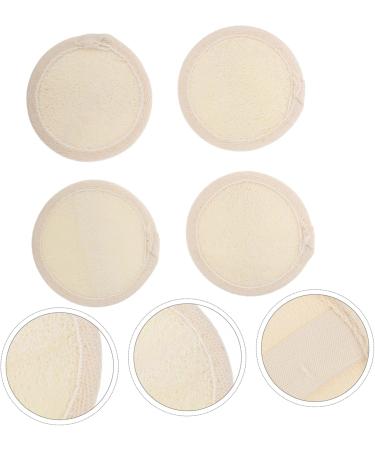 Buy Minkissy Loofah Facial & Body Cleansing Sponge Pad | Exfoliating Makeup Applicator & Bath Scrubber | Yellow 8x8x0.6cm - International Shipping Available - Buy Online on GoSupps.com