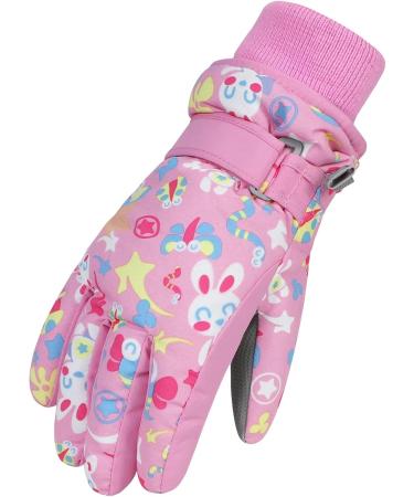 Durio Waterproof Ski Gloves for Kids | Winter Gloves for Girls & Boys Ages 4-6 | Pink Children's Gloves - Buy Online on GoSupps.com