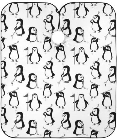 Buy Waterproof Barber Cape Penguin White Pattern & Cheetah Haircut Bib for Men & Women | Unisex Hair Cutting Cape for Professional Use - Buy Online on GoSupps.com