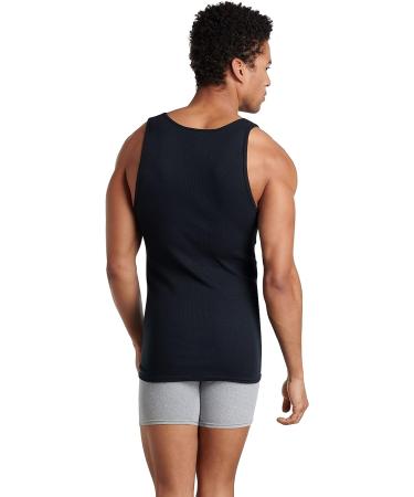 Fruit of the Loom Men's Lightweight Active Cotton Blend Undershirts - 8 Pack (Large, Black/Grey) - Buy Online on GoSupps.com