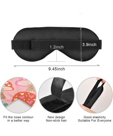 Sleep Mask - Light Blocking Cute Mushroom Eye Cover | Adjustable Soft Blindfold for Men & Women | Perfect for Travel Naps & Work - Buy Online on GoSupps.com