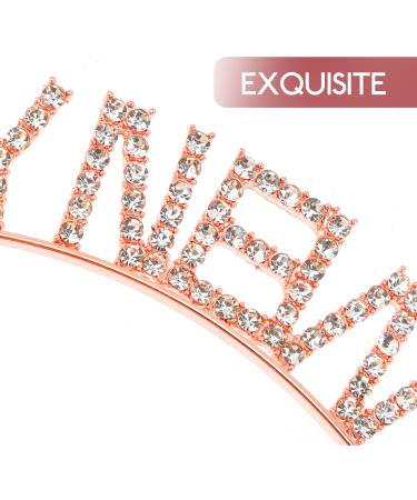 Minkissy Happy New Year Headband 2024 Crystal Rhinestone Tiara for Women Girls - Rose Gold Holiday Party Hair Accessory - Buy Online on GoSupps.com