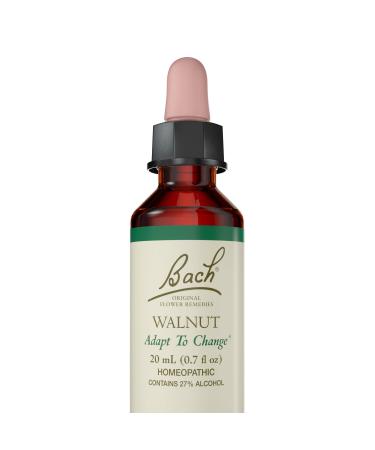 Bach Original Flower Remedies, Walnut for Adapting to Change, Natural Homeopathic Flower Essence, Holistic Wellness and Stress Relief, Vegan, 20mL Dropper