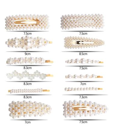 12pcs Pearl Hair Pins - Elegant Clips for Weddings Birthdays & Valentine's Day | International Shipping - Buy Online on GoSupps.com