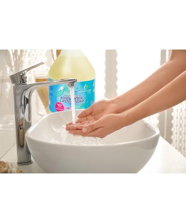 Rose Water Pure Castile Liquid Soap - Vegan Face Hand & Body Wash for All Skin Types | 1 Gallon Made in USA - Buy Online on GoSupps.com