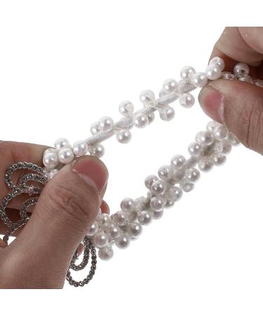 Beavorty pearl crown hair ties girls hair ties elastic ponytail holder hair ties for girls pearl hair scrunchies hair scrunchies for girls child plastic hair accessories pearl beads - Buy Online on GoSupps.com