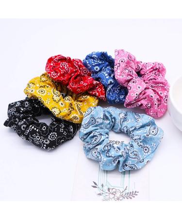 Philsp Women s Bohemian Hair Rings - Pleated Ponytail Holder in Light Blue & 6 Colors | Retro Ethno Style - Buy Online on GoSupps.com