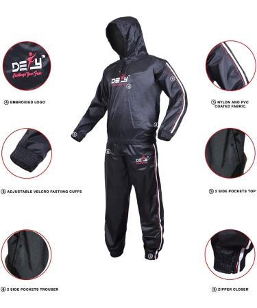 DEFY Heavy Duty Sweat Sauna Suit with Hood X-Large - Anti-Rip for Fitness Workout - Buy Online on GoSupps.com