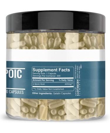 Earthborn Elements Alpha-Lipoic Acid 200 Capsules Pure & Undiluted No Additives 200 Count (Pack of 1) - Buy Online on GoSupps.com