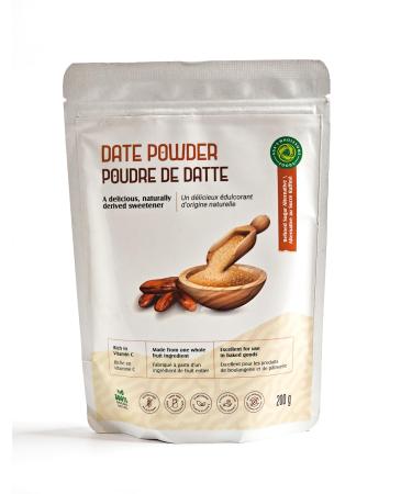 Aga's Wholesome Date Powder 200g Natural Substitute for Refined Sugar Premium Quality Healthy & Natural Sweetener Date Sugar Whole Fruit Sweetener Gluten Free Vegan Non GMO