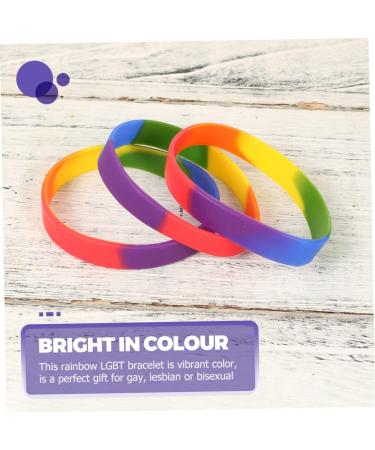 MAGICLULU 24 Pcs Rainbow Bracelet Women's Bracelets Bracelet for Women Friendship Jewelry Rainbow Rubber Wristbands Expandable Bangle Bracelet Pride Friendship Bracelet Lgbt Bracelet Miss Colorfulx3pcs 6.5X6.5X1CMx3pcs - Buy Online on GoSupps.com