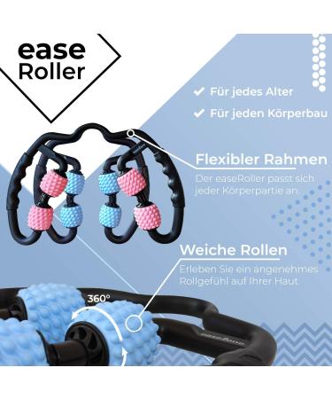 Ease Zone Muscle Massage Roller - Anti-Cellulite Self-Massage Device for Legs Thighs Calves Neck & Arms - Trigger Point & Fascia Relief - Buy Online on GoSupps.com