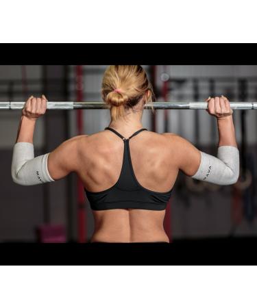 Mava Sports Elbow Bandage - Bamboo Compression Cuff for Tendonitis & Joint Pain Relief | Gray Small - Buy Online on GoSupps.com