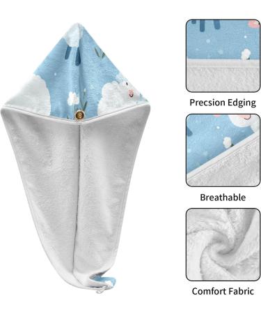 Small Sheep Hair Towel 2 Pack - Super Absorbent Quick Dry Turbans for Women & Girls | Ideal Hair Drying Solution - Buy Online on GoSupps.com