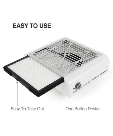 Inmaker 60W Nail Dust Collector Machine with 2 Reusable Filters - Vacuum Fan for Acrylic Nails & Poly Gel Extensions - Buy Online on GoSupps.com