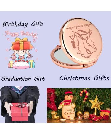SEIRAA Fairytale Travel Makeup Mirror - Belle and Beast Movie Fans Compact Mirror - Buy Online on GoSupps.com