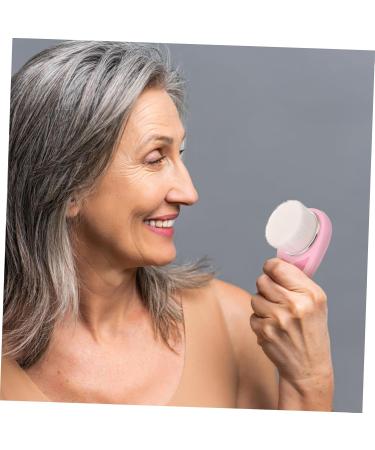 Shop Housoutil Soft Fur Cleansing Makeup Brush Scrubber - Exfoliating Facial Brush for Women - Pink Face Scrubber & Cleanser for Radiant Skin - Buy Online on GoSupps.com