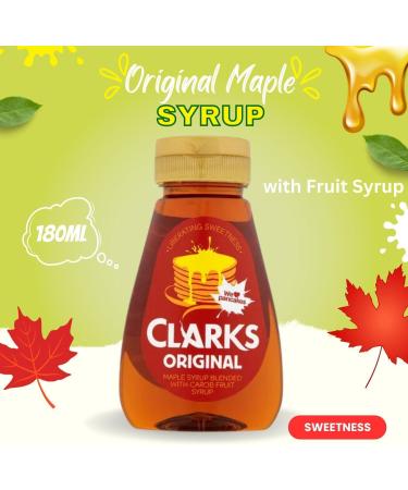 Clarks Syrup Picks N Mix - Choose From Bottle with 3 Flavours - Pure Maple Original Maple with Fruit Agave Syrup - Pack of 3 - Buy Online on GoSupps.com