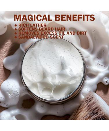 Premium Sandalwood Shaving Soap for Men | Rich Foam & Moisturizing Beard Soap | International Shipping - Buy Online on GoSupps.com