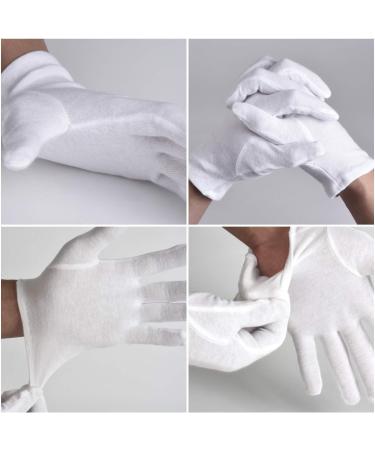100% Cotton Gloves - 6 Pairs White Moisturizing Gloves for Women | Eczema Relief & SPA Use - Ideal for Jewelry Inspection & Archival Work - One Size Fits All - Buy Online on GoSupps.com