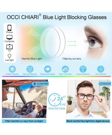 OCCI CHIARI Blue Light Blocking Reading Glasses for Men - A-Black 4.0x Computer Readers - Buy Online on GoSupps.com