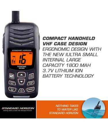 Standard Horizon HX300 Standard HX300 Handheld VHF Marine Radio - Buy Online on GoSupps.com
