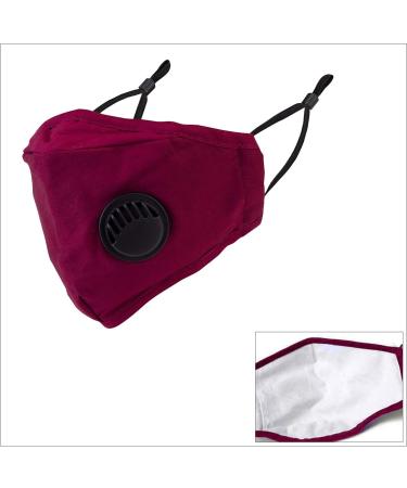 Washable Face Mask with Filter(Red) Reusable Face Mask with Activated Carbon Filter Breathable Face Mask all-round Protection from Pollution Cotton Face Covering - Buy Online on GoSupps.com